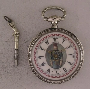 AMAZING MILITARY OTTOMAN AWARD Pateck Geneve 1870 SILVER Pocket Watch Perfect - Picture 1 of 3