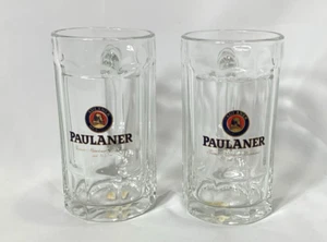 Paulaner München Glas Bierkrüge 2er Set gerippt klar Made in Germany 0,3L sehr guter Zustand - Bild 1 von 8