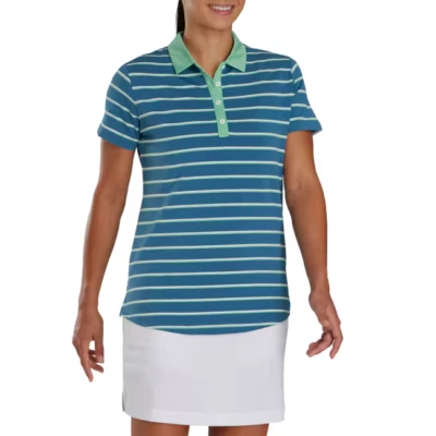 FootJoy Golf Women's 2025 Short Sleeve Stripe Polo Choose Size/Color NEW!
