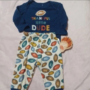 Chickpea NWT "thankful little dude" 2pc set. 0-3m - Picture 1 of 1