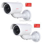 2 x caméra de sécurité factice CCTV clignotante fausse lumière infrarouge surveillance intérieure C5B