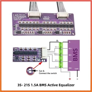 1.5A BMS 3S-21S Active Equalizer Li-ion Lifepo4 LTO Battery Balancer Capacitor - Picture 1 of 21