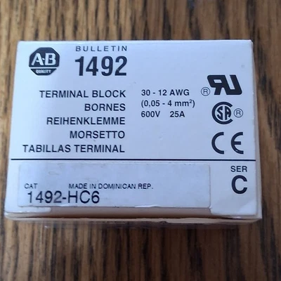 Allen Bradley 1492-HC6 Terminal Block - Image 1 of 4