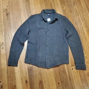 J CREW Authentic Fleece Buttun Up Mens Medium - Picture 1 of 7