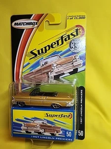 Matchbox 35th Superfast 1957 Lincoln Premiere (2004) Mattel Gold  #50 NOS 🔥H - Picture 1 of 13