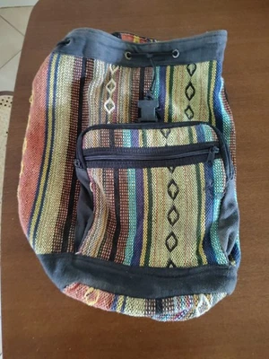 “Mochila hippie” hecha a mano en Nepal- 100% algodón Foto 1 de 4
