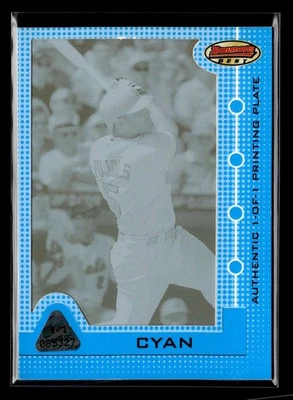 Placa de impresión Bowman's Best Albert Pujols 2005 cian 1/1 #28 Cardinals SE1447 Foto 1 de 2