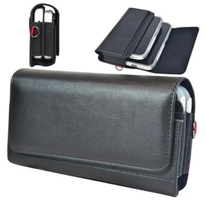 2 Cell Phone Holster Pouch Leather Case with Belt Clip Holder for iPhone 16pro - Picture 1 of 8
