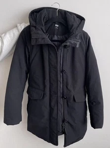 Uniqlo Womens Jacket Small Black Ultra Warm Down Coat Black Pre Own Retail $179 - Picture 1 of 4
