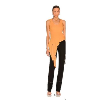 Helmut Lang Women's Asymmetric Tank TOP Apricot NWT 265 Sz S IRRG - Image 1 of 4
