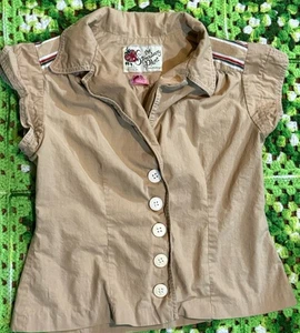 Vintage The Strawberry Plant California Junior 13/14 Pin Stripes Button Shirt - Picture 1 of 8