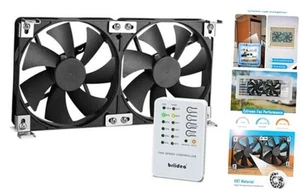  RV Refrigerator Fan, 12V RV Fridge Ventilation Cooling Fan 5.5"(140MM) with  - Picture 1 of 8