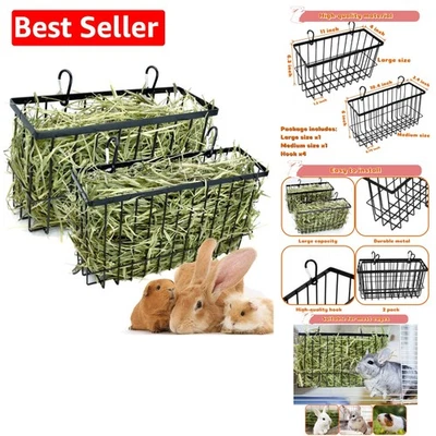 Сверхпрочная кормушка для кроликов сена 2 шт. — идеально подходит для маленьких домашних животных, таких как морские свинки - Изображение 1 из 4