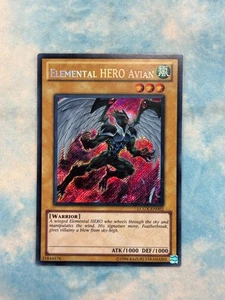 YUGIOH ELEMENTAL HERO AVIAN SECRET RARE EXCELLENT LCGX-EN002 - Picture 1 of 4