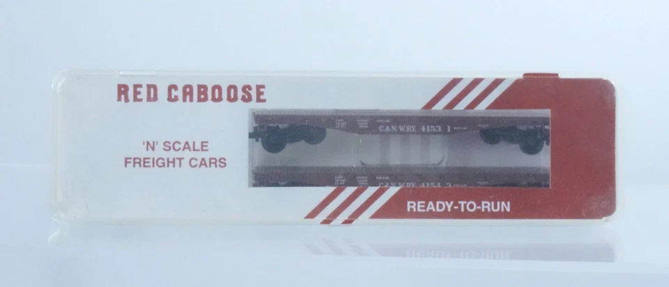 NOS Red Caboose CHICAGO & NORTH WESTERN N Scale Flat Car Set - RN-16008-01 - Image 1 of 4