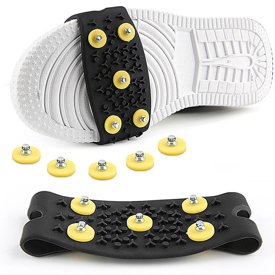 2pcs 5-Teeth Shoe Cleats for Snow and Ice Non-slip Shoe Cover for Hiking - image 1 of 4