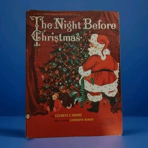 The Night Before Christmas- Moore, Barnes- 1st Ed Hard Whitman Unpaginated 1960 - Picture 1 of 11