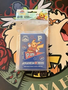 Pokemon World Championships 2025 Anaheim Pikachu Card Sleeves Neu - Bild 1 von 2