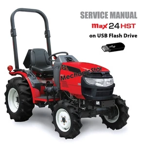 Mahindra MAX 24 Tractor Service + Operators + Loader *6* Manual Set LATEST (USB) - Picture 1 of 5