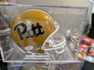 Tony Dorsett Pitt Panthers autographed signed mini helmet coa & case - Picture 1 of 3
