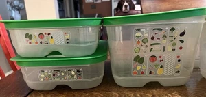 Tupperware FridgeSmart Containers Lids Clear Venting System 6 total see desc - Picture 1 of 9