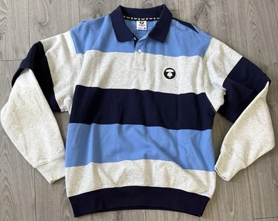 BAPE Retro Style Hollywood Stripe Sweatshirt In Blue Size L 24” Brand New W/ Tag - Image 1 of 4