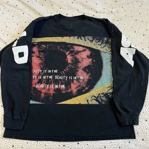 2018 Travis Scott Astroworld Houston LS Tee Black Men's L Beauty Is In The Eye - Picture 1 of 7