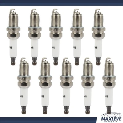 For Audi S8 5.2L 2007-2009 Audi S6 5.2L 2007-2011 10Pcs Platinum Spark Plugs - Image 1 of 4