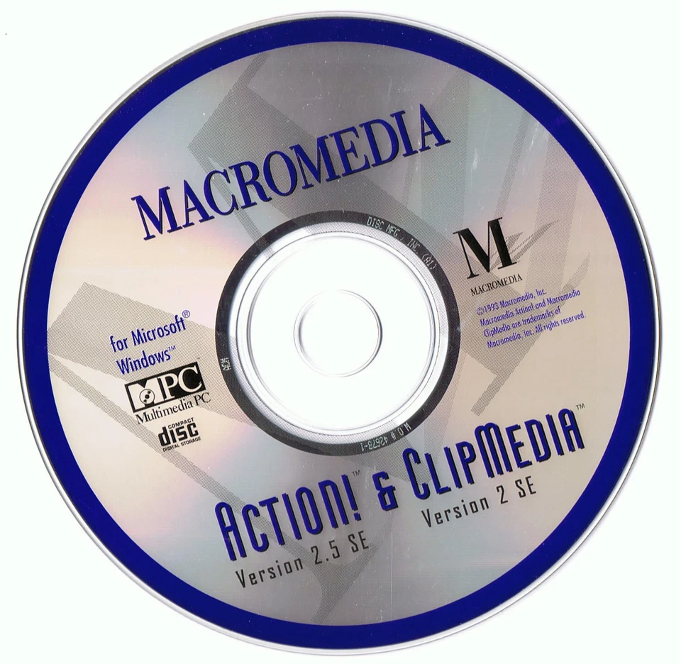 Macromedia Action! v. 2.5 SE and ClipMedia v. 2 SE (PC, 1993) - Image 1 of 2