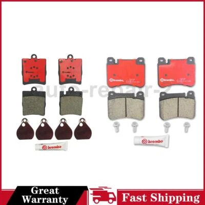 Juego de pastillas de freno de disco delanteras traseras Brembo para Mercedes-Benz C230 2004~2007 Foto 1 de 3