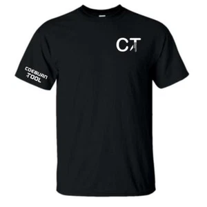 Coeburn Tool Small Lettermark Logo schwarzes kurzärmliges T-Shirt mit CT-Ärmel 2XL - Bild 1 von 2