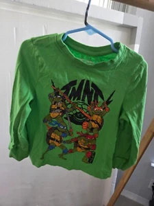 Nickelodeon Boys Sweater Teenage Mutant Ninja Turtles Graphic Size 4T Cotton - Picture 1 of 8