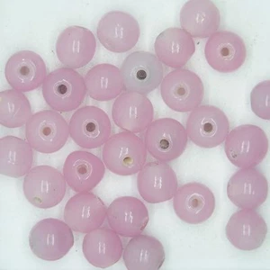 Glass Beads Pink Translucent Round 8mm. Pack of 30. Made in India. - Bild 1 von 2