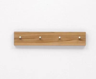 Massivholz Wand-garderobe Kernbuche geölt Garderoben-leiste Holz Schlüssel haken - Bild 1 von 3
