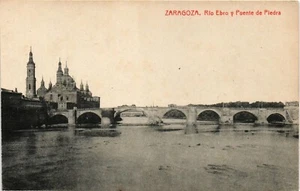 Spanien alte AK Saragossa Brücke und El Pilar (1320) - Bild 1 von 2
