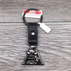 Disney Mickey Mouse Keychain with Letter A Collectcible Gunmetal - Picture 1 of 12