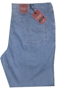 Jeans uomo taglie forti dalla 57 alla 75 pantalone elasicizzato leggero chiaro - Picture 1 of 2