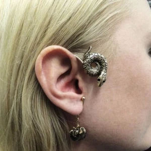 JoliKo Ohrklemme Ear cuff Eden Paradies Adam Eva Schlange Apfel Antik Go. RECHTS - Bild 1 von 8