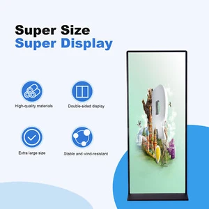 32"x71" Double-sided Poster Sign Holder Floor Stand Display (STAND ONLY) - Picture 1 of 9