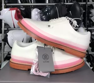 Scarpe da golf G/Fore Tuxedo Gallivanter bianche/rosa taglia 9,5 G4MS23EF15 nuove con scatola - Foto 1 di 6