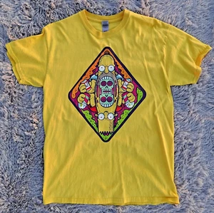 The Simpsons Shirt Men M Yellow Homer Bart Psychedelic Graphic Tee Custom Print - Picture 1 of 10
