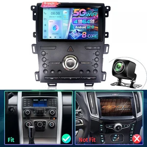 FOR FORD EDGE 2009 2010-2014 ANDROID 12 CARPLAY CAR RADIO STEREO GPS NAVI BT - Picture 1 of 15