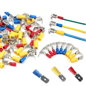 100 ~ 50 piezas conector de pala aislada hembra y macho terminal de cable eléctrico engarzado - Imagen 1 de 18