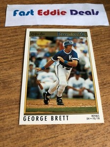 O-PEE-CHEE PREMIER BASEBALL 1992 GEORGE BRETT CARD 114 KANSAS CITY ROYALS