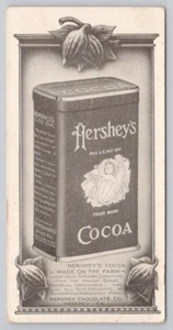 Hershey Bar Sized Printed Postcard 6.10 Hershey's Cocoa Box Hershey Chocolate - Picture 1 of 2