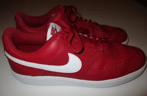 NEAR NEW Nike Court Vision Low Gym Red Men's Leather Shoes CD5463-600 US13 UK12 - Picture 1 of 5