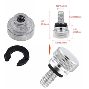 For Harley 96- On Chrome Billet Rear Fender Screw Mount Seat Bolt Nut - Bild 1 von 5