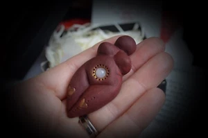 Clay Goddess Aphrodite Rose Quartz Amethyst Wicca Pagan Altar Valentines Gift - Picture 1 of 7