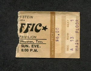 Original 1974 Traffic Concert Ticket Stub Houston Texas Steve Winwood - Picture 1 of 1