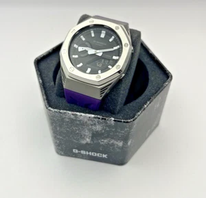 Casio G-Shock GA2100-1A1 w/ Bright White & Purple colors - Picture 1 of 6